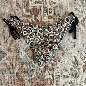 Vintage Rose Ruched Swimsuit Bottoms